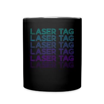 Laser Tag Retro - Tasse einfarbig - Schwarz - Vorne