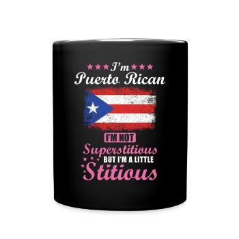 Puerto Rican Gift Funny Saying Puerto - Full Colour Mug - black - Front