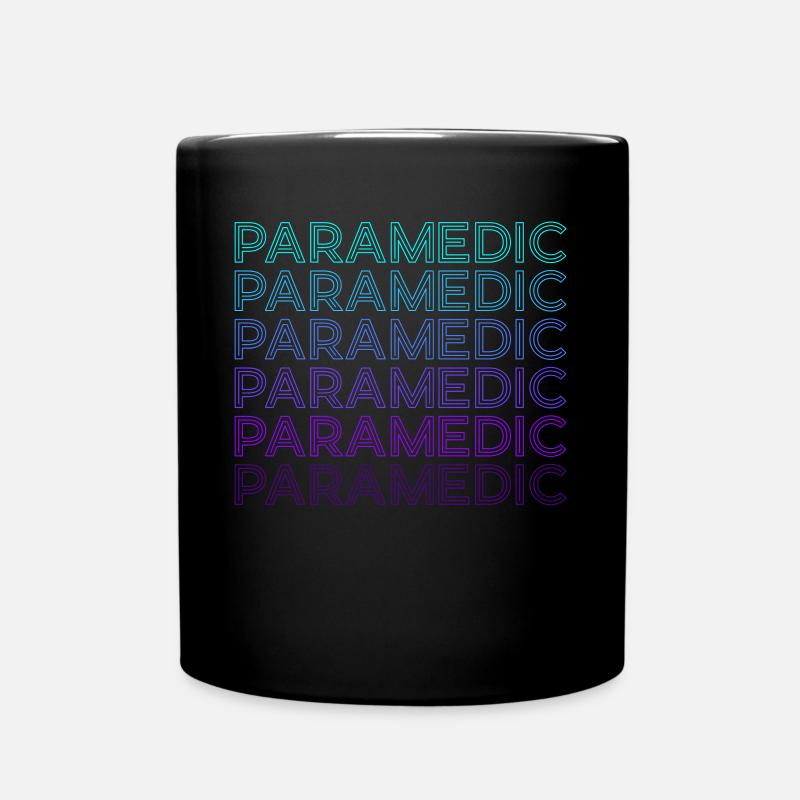 Paramedic Retro - Full Colour Mug - black