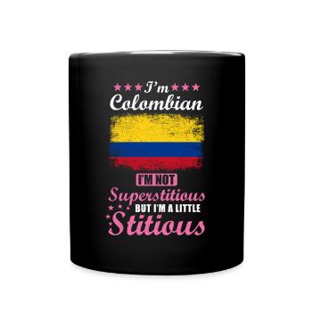 Colombian Gift Funny Saying Colombia - Full Colour Mug - black - Front