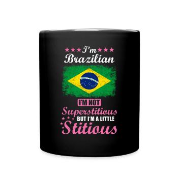 Brazilian Gift funny saying Brazil - Full Colour Mug - black - Front