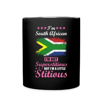 South African gift funny saying South Africa - Full Colour Mug - black - Front