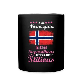 Norwegian gift funny saying Norway - Full Colour Mug - black - Front