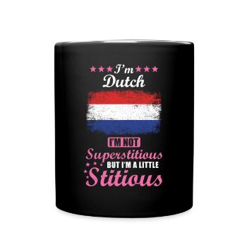 Dutch woman gift funny saying Holland - Full Colour Mug - black - Front