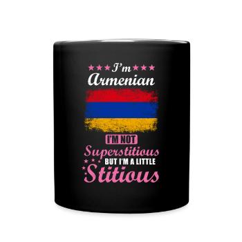 Armenian Woman Superstitious Stitious - Full Colour Mug - black - Front