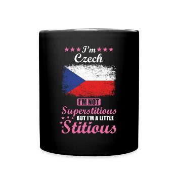 Czech Mrs. Superstitious Stitious - Full Colour Mug - black - Front
