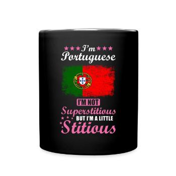 Portuguese gift funny saying Portugal - Full Colour Mug - black - Front
