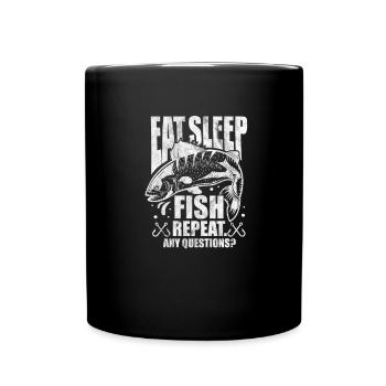 Angler - Tasse einfarbig - Schwarz - Vorne