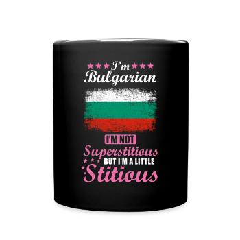 Bulgarian Woman Superstitious Stitious - Full Colour Mug - black - Front