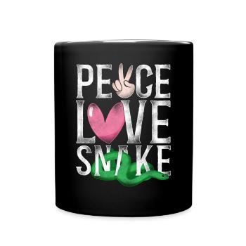 Serpent Serpent Fille Vintage Paix - Mug uni - noir - Devant