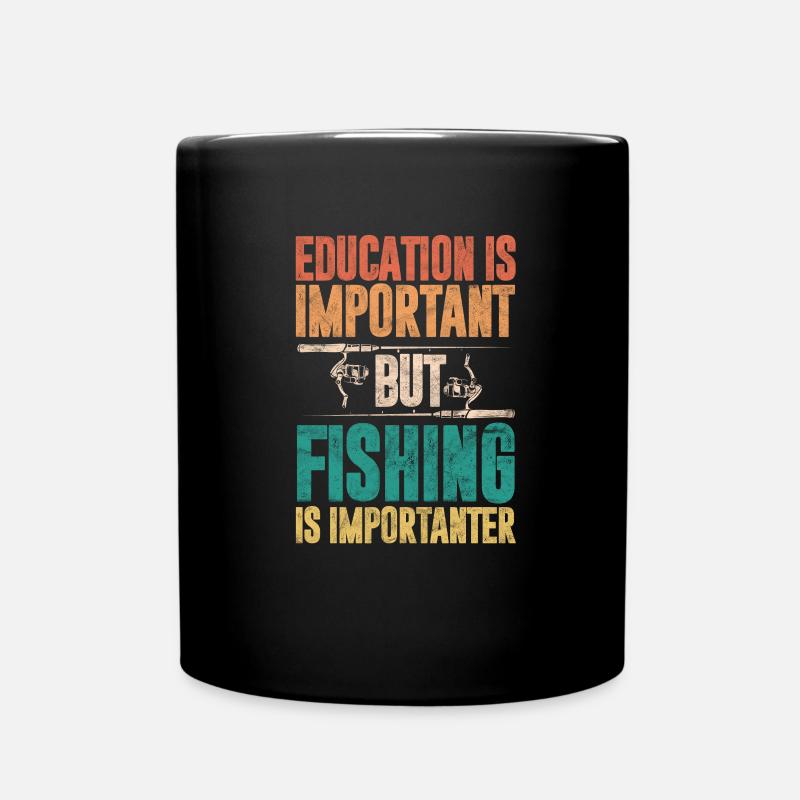 Angler - Tasse einfarbig - Schwarz