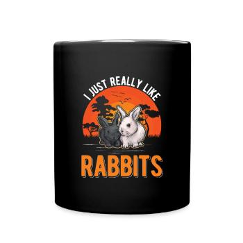 J’aime vraiment Rabbits Rabbit Rabbit - Mug uni - noir - Devant