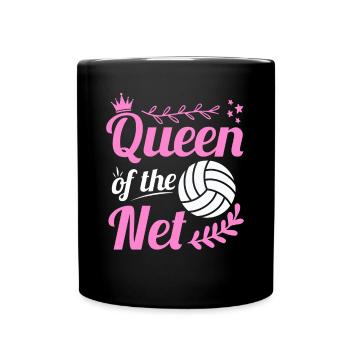 Beach Volley Frauen Volleyball Sport Geschenk - Tasse einfarbig - Schwarz - Vorne