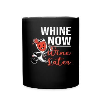 Marathon Läufer Laufsport Halbmarathon Wein - Tasse einfarbig - Schwarz - Vorne