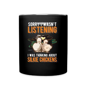 Silk Chicken Gift Silke Chicken - Full Colour Mug - black - Front