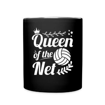 Beach Volley Frauen Volleyball Sport Geschenk - Tasse einfarbig - Schwarz - Vorne