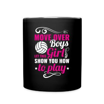 Beach Volley Frauen Volleyball Sport Geschenk - Tasse einfarbig - Schwarz - Vorne