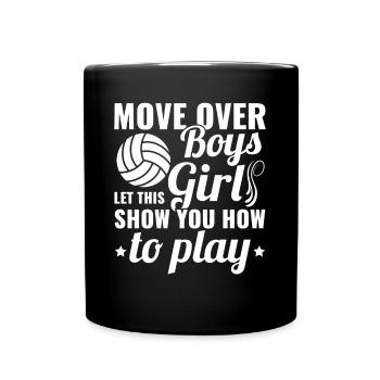 Beach Volley Frauen Volleyball Sport Geschenk - Tasse einfarbig - Schwarz - Vorne