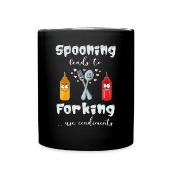 Restaurant Koch Wortwitz Cuisine Pun Couverts - Mug uni - noir - Devant