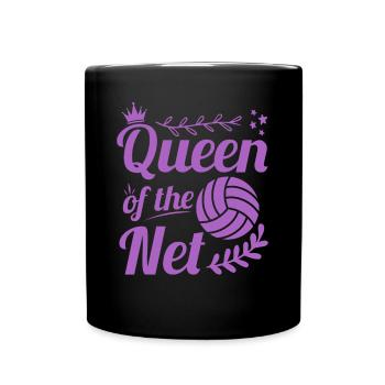 Beach Volley Frauen Volleyball Sport Geschenk - Tasse einfarbig - Schwarz - Vorne