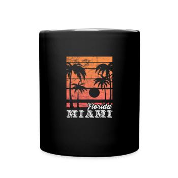 Miami Floride USA Amérique Cadeau de Voyage de Vacances - Mug uni - noir - Devant