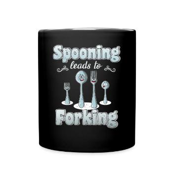 Wortwitz Cook Couverts Cuisine Restaurant Jeu de mots - Mug uni - noir - Devant