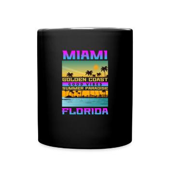 Miami - Tasse einfarbig - Schwarz - Vorne