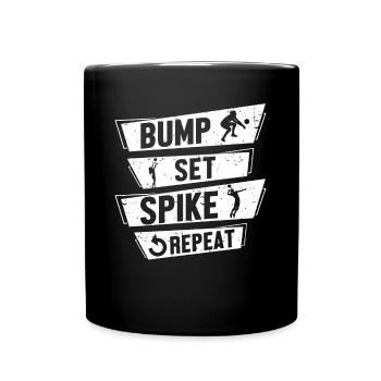 Beach Volley Frauen Volleyball Sport Geschenk - Tasse einfarbig - Schwarz - Vorne