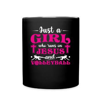 Beach Volley Frauen Volleyball Sport Geschenk - Tasse einfarbig - Schwarz - Vorne