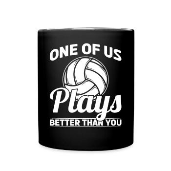 Beach Volley Frauen Volleyball Sport Geschenk - Tasse einfarbig - Schwarz - Vorne