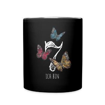 Siebter Geburtstag 7. Geburtstagshirt - Tasse einfarbig - Schwarz - Vorne