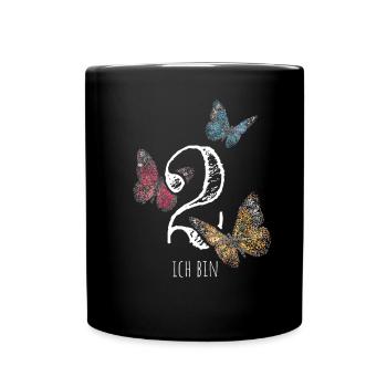 Zweiter Geburtstag 2. Geburtstagshirt - Tasse einfarbig - Schwarz - Vorne