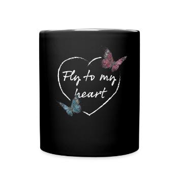 Butterfly Flower Shop Nursery - Full Colour Mug - black - Front