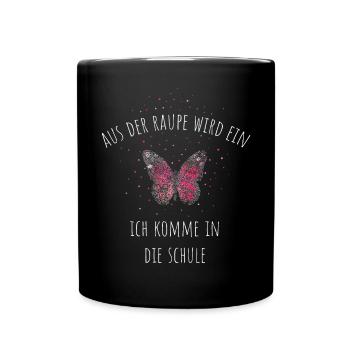 Erster Schultag Schule Einschulung - Tasse einfarbig - Schwarz - Vorne