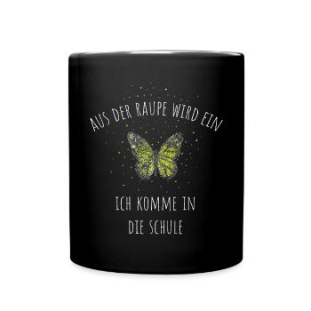 Einschulung Erste Klasse Erstklässlerin - Tasse einfarbig - Schwarz - Vorne