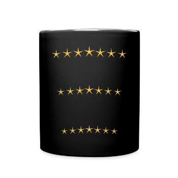 Goldene Sternenketten - Tasse einfarbig - Schwarz - Vorne