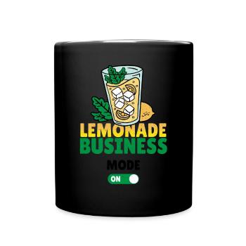 The boss of the lemonade stand takes care of it - Full Colour Mug - black - Front