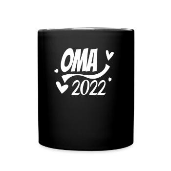 Oma 2022 - Werdende Oma 2022 Schwangerschaft - Tasse einfarbig - Schwarz - Vorne