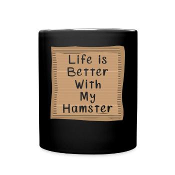 Hamster - Tasse einfarbig - Schwarz - Vorne