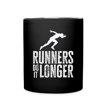 Jogger Runner Marathon Jogging Ski de fond - Mug uni - noir - Devant