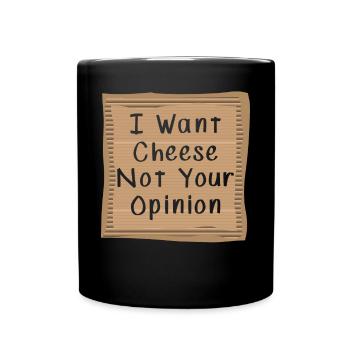 I want Chess not your Opinion - Tasse einfarbig - Schwarz - Vorne