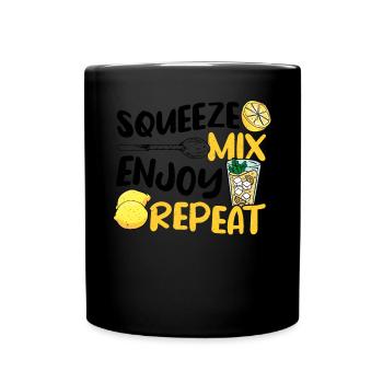 The boss of the lemonade stand takes care of it - Full Colour Mug - black - Front