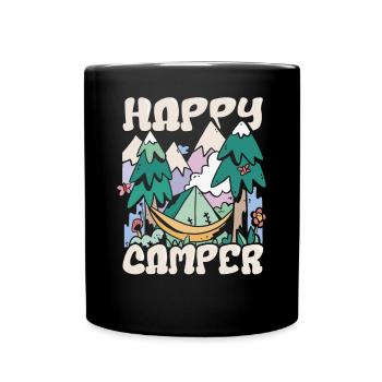 Faire des souvenirs Un camping à la fois Camping - Mug uni - noir - Devant