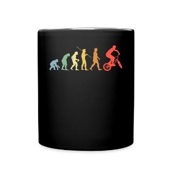BMX Evolution Retro Fahrrad BMX fahrer - Tasse einfarbig - Schwarz - Vorne