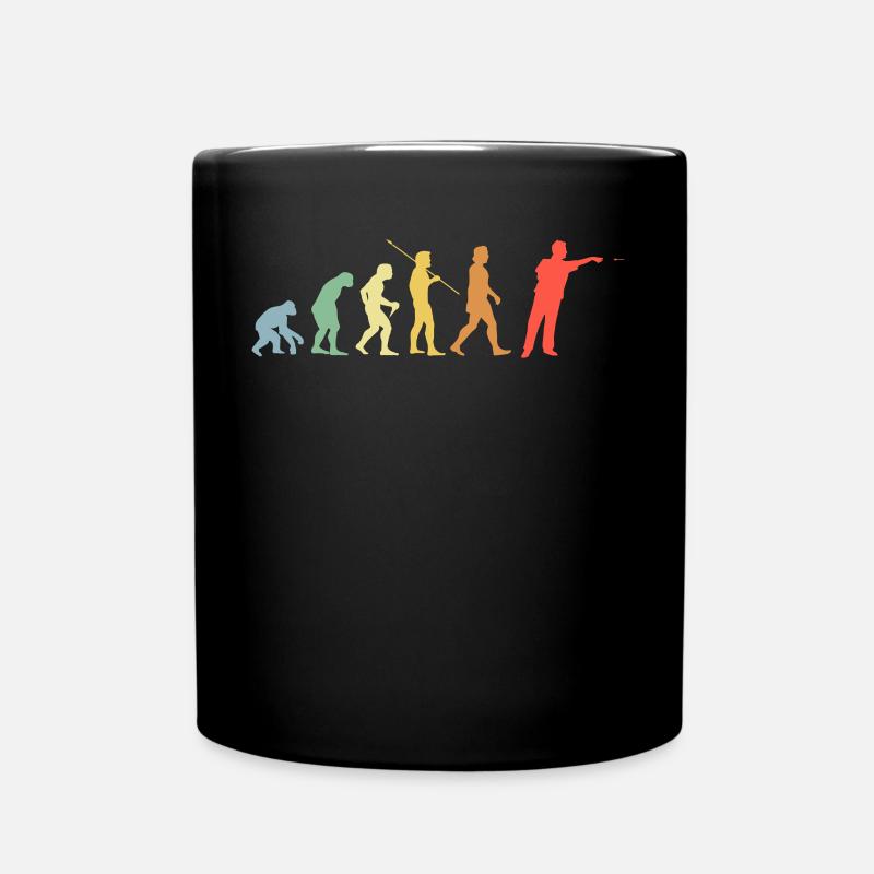 Dart Evolution Retro Darts Joueur de fléchettes - Mug uni - noir