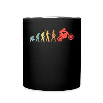Motocross Evolution Retro Moto Motocross Rider - Mug uni - noir - Devant