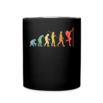 Pole Dance Evolution Retro Pole Dancer - Full Colour Mug - black - Front