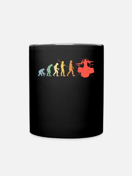 Batterie Evolution Retro Music Batteur - Mug uni - noir