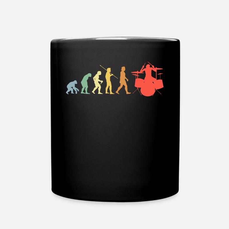 Batterie Evolution Retro Music Batteur - Mug uni - noir