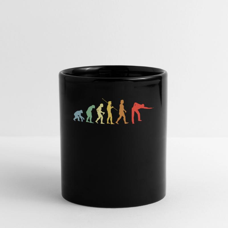 Billiards Evolution Retro Pool Billiard Player Full Colour Mug